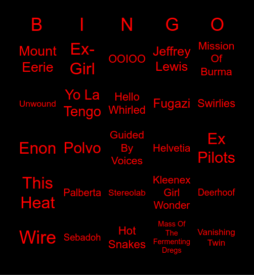 Bencore Bingo Card