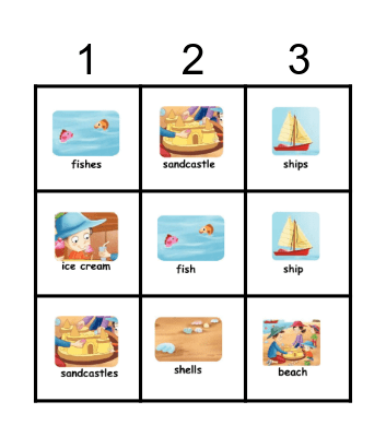 At the Beach Bingo Card