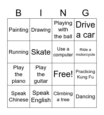 Marc's Word Bingo Card