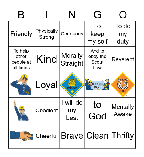 Bobcat Bingo Card