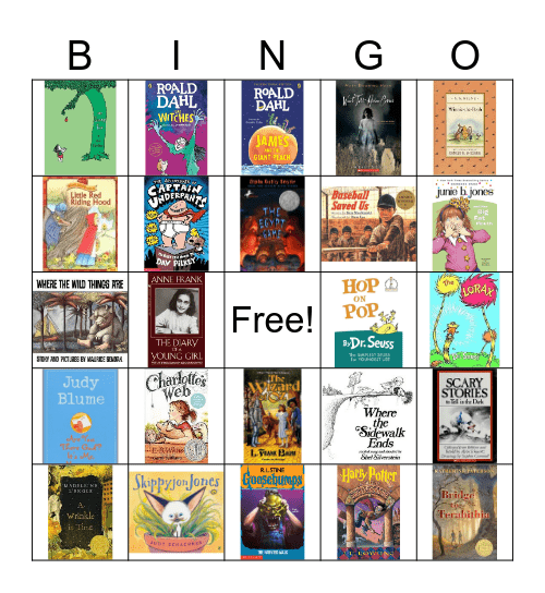 Banned Books Bingo Card