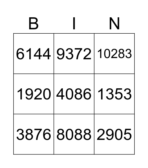 Divisibility by 3,7,9,11,12, Bingo Card