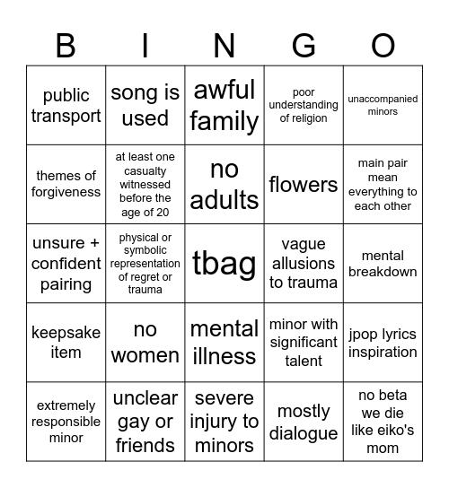 die Bingo Card