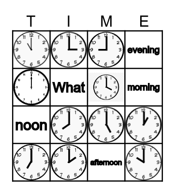 TIME BINGO Card