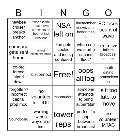 FC bingo Card