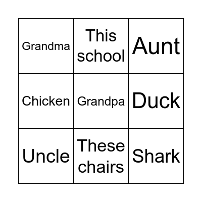 BINGO Card