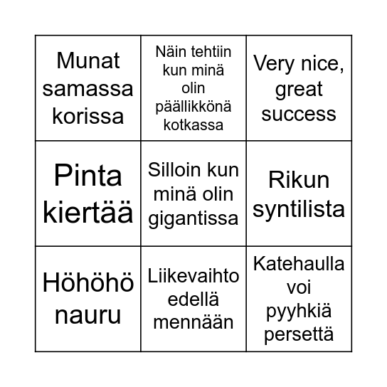 Bingo Card