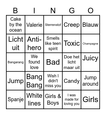 Bingo La Roche Bingo Card