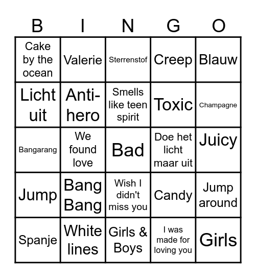 Bingo La Roche Bingo Card