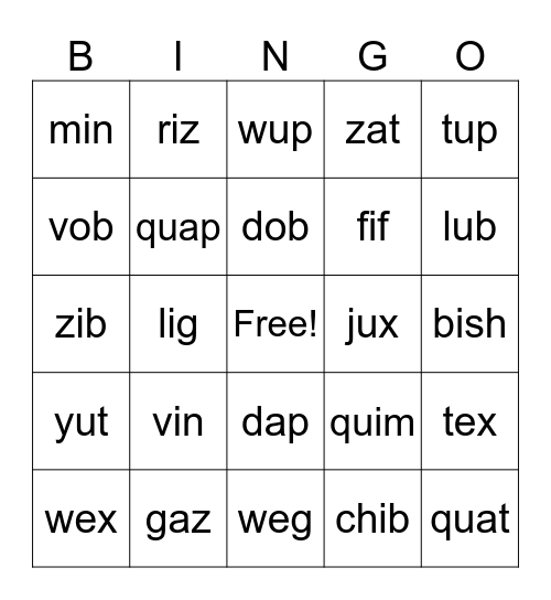 nonsense-words-list-1-bingo-card