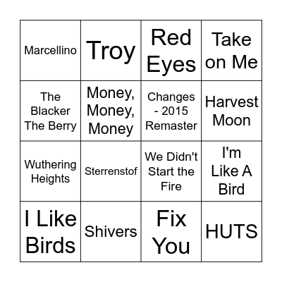 Back2TheFuture Ultimate Top 100 Bingo Deluxe Bingo Card