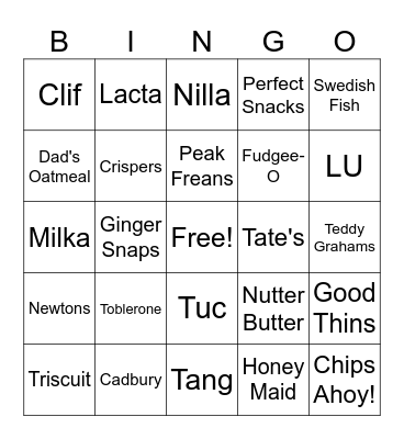 Mondelez Bingo Card