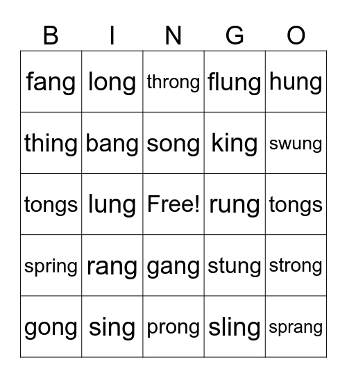 Welded Sounds Bingo Card