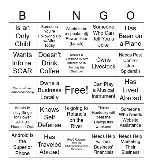 Bingo Card