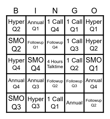 DUO BINGO $100 Bingo Card