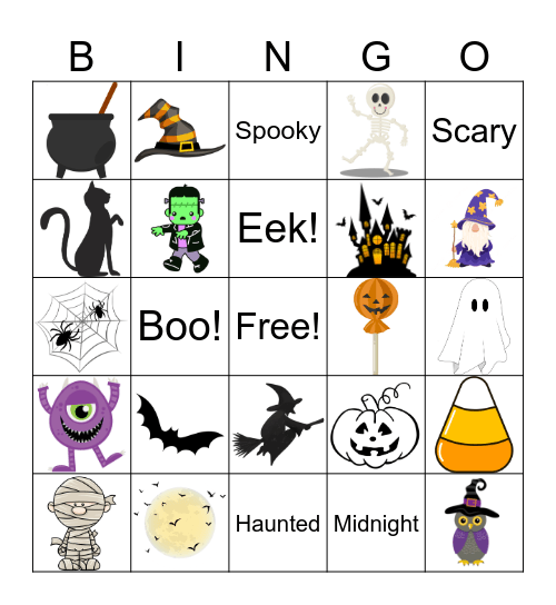 Ghoulish Gathering Bingo Card