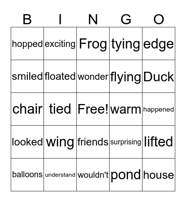 Word Grid Game Board - "Good Friends" Bingo Card