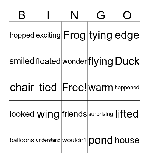Word Grid Game Board - "Good Friends" Bingo Card