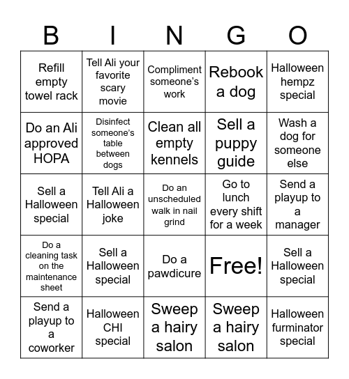 HALLOWEEN BINGO 🎃 Bingo Card