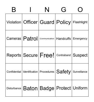 Security Bingo Card
