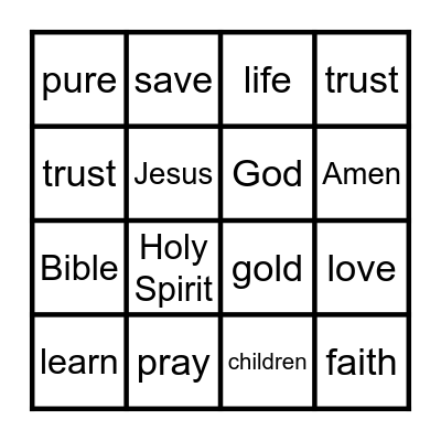 Color the words you hear Pastor Jim say today! Bingo Card