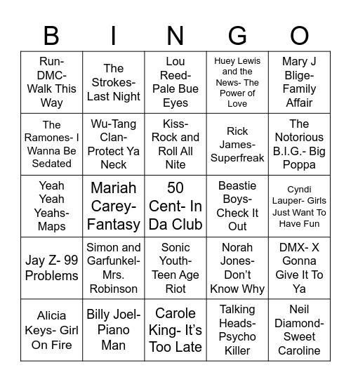 Total Quiz Trivia Presents Radio Bingo New York Bingo Card