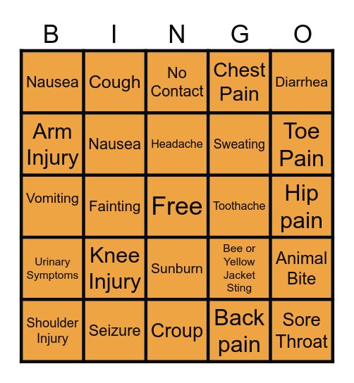 October Protocol Bingo Card