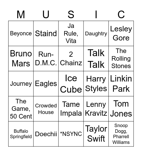 It Game 1 Bingo Card