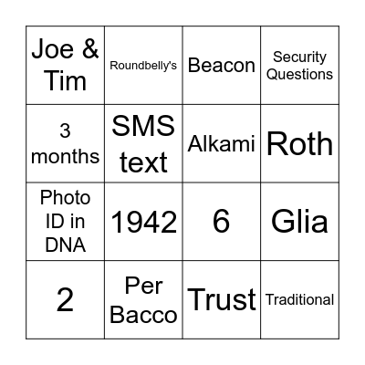 Columbus Day BINGO Card