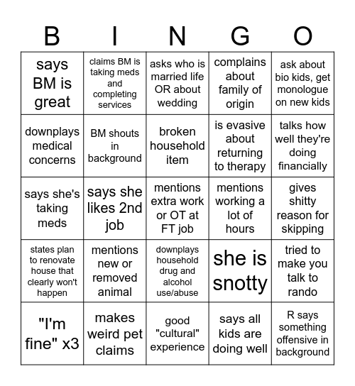 BINGO Card