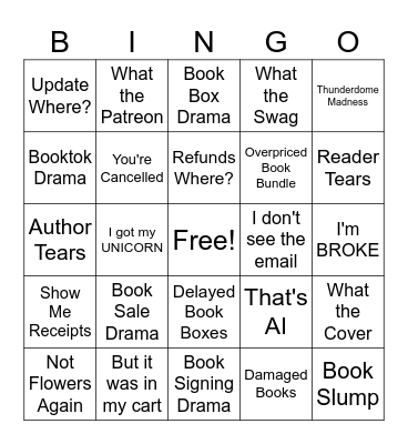 October Book World Fun Bingo Card