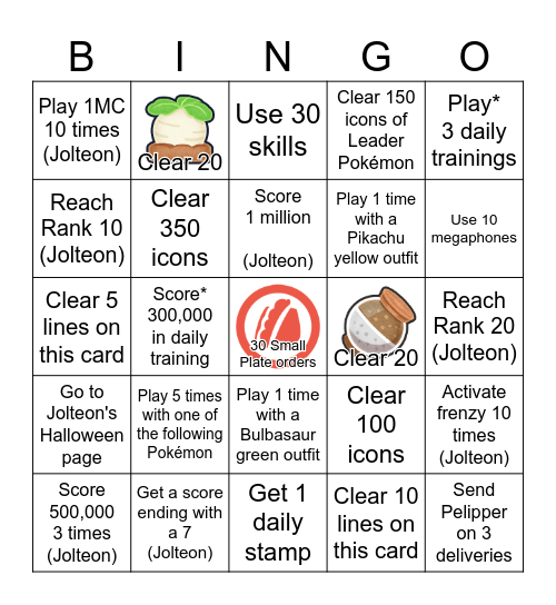 Vaporeon's Halloween Card 1 Bingo Card