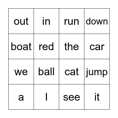 K BLOCK 1 Bingo Card