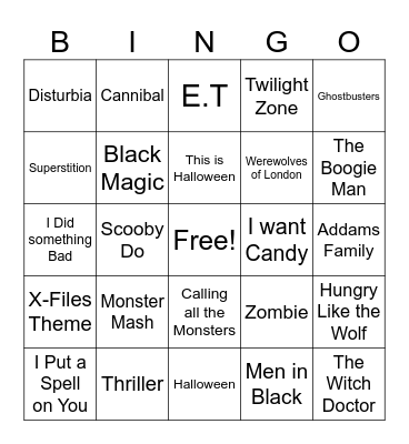 HALLOWEEN Bingo Card