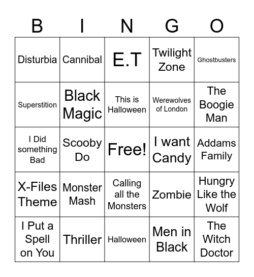 HALLOWEEN Bingo Card