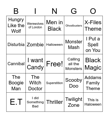 HALLOWEEN Bingo Card