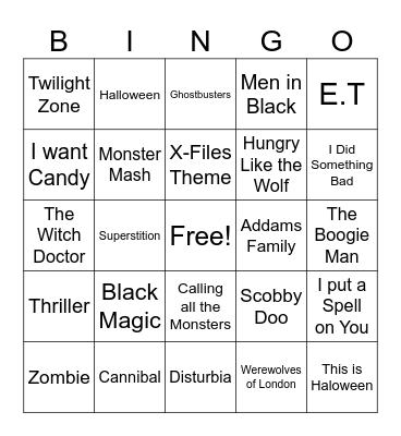 HALLOWEEN Bingo Card