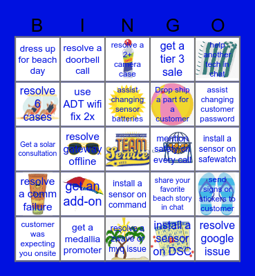 Customer Service Week Bingo Card