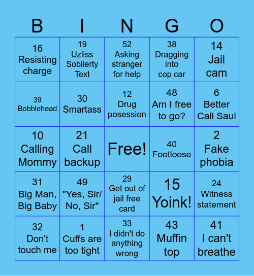 BENA11 (#3) Bingo Card