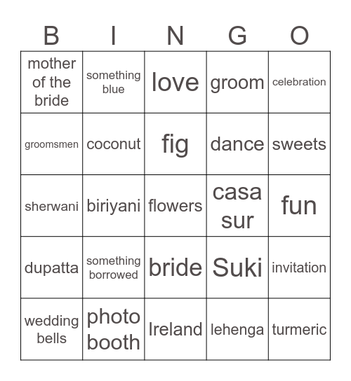 Ste Shaz Nalangu Bingo Card