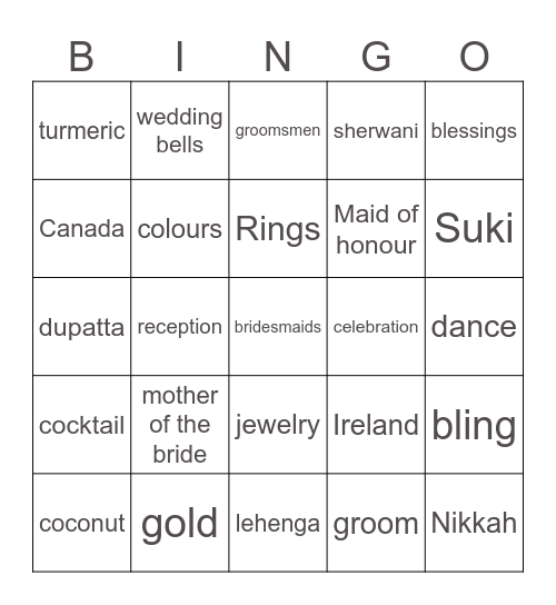 Ste Shaz Nalangu Bingo Card