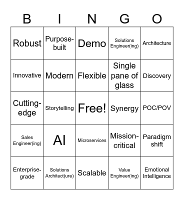 Presales Bingo! Bingo Card