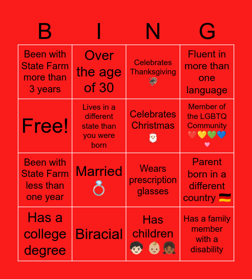 Diversity & Inclusion Bingo ❤️ Bingo Card