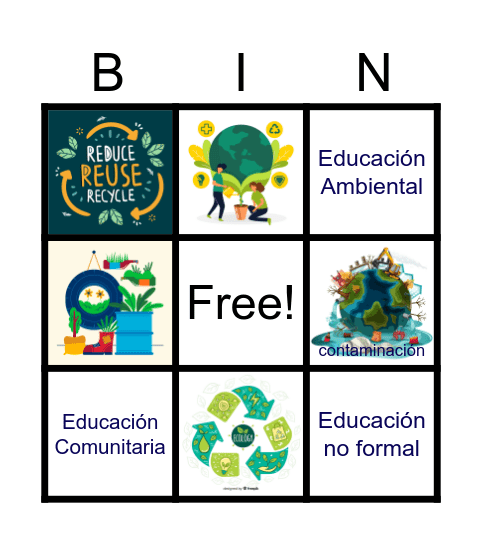 Educación Ambiental Bingo Card