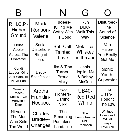 Total Quiz Trivia Presents Radio Bingo Covers Bingo Card