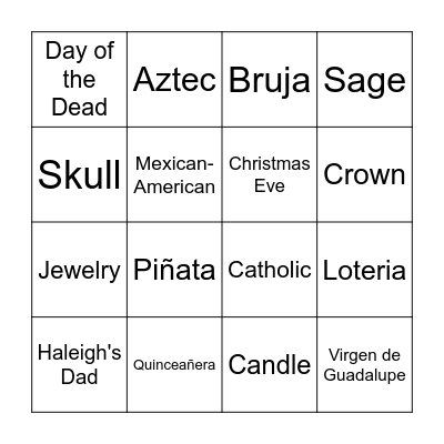 Loteria Bingo Card