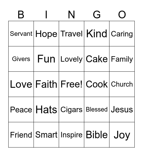 Birthday Bash Bingo Card