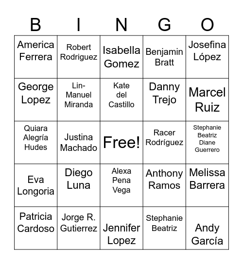 bingo Card