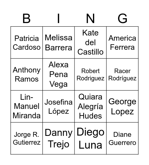 bingo Card