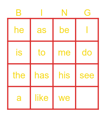 Heart Words - Term 1 - 2023 Bingo Card